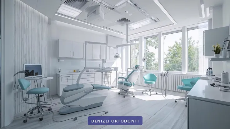 Geniş pencereli, iki üniteli aydınlık klinik iç mekânı