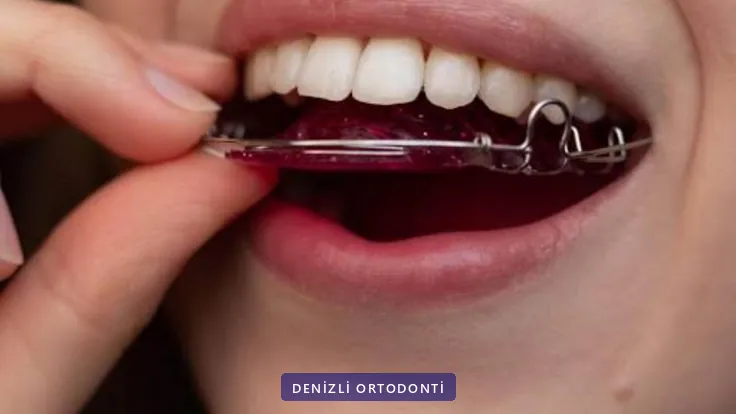 Ağza yerleştirilen telli hareketli pekiştirme plağı